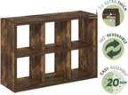 Furinno Cubicle Book Shelf, 6-Cube Bookshelf, Extra Thick Frame Horizontally & - Image 8