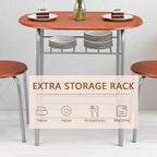 VINGLI 3 Piece Dining Set, Small Kitchen Table Set - Image 7