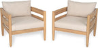 Christopher Knight Home Kory 4-Piece Acacia Wood Patio Furniture Set, Outdoor - Image 4