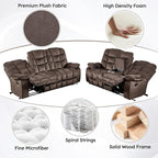 HAOMARKETS Manual Reclining Loveseat Sofa Set of 2 - Image 6