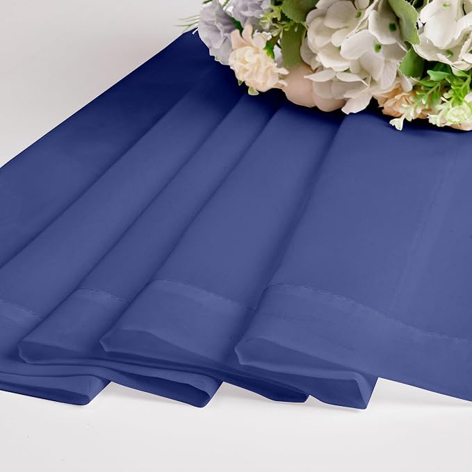 Blue Sheer Curtains 96 Inch Long 2 Panels Set, Light Filtering Rod Pocket Soft - Image 5