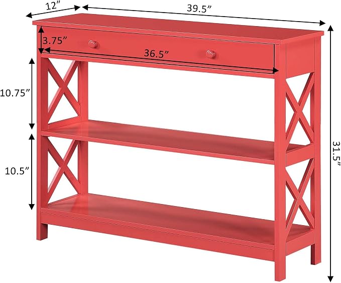 Convenience Concepts Oxford 1 Drawer Console Table - Image 3