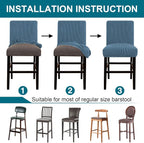 Turquoize Stretch Bar Stool Cover Counter Stool Pub Chair Slipcover - Image 7