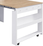 HRVEOCEI Folding Dining Tables for Small Spaces, Buffet Cabinet - Image 8