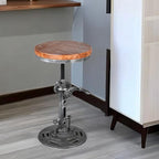 LOKKHAN American Antique Steampunk Deco Vintage Industrial Bar Cafe Stool - Image 7