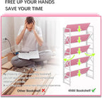 4NM Extra Wide 5 Tiers No Assembly Book Shelves, 51.2" H Folding Bookshelf - Image 7