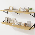 Fun Memories Floating Shelves for Wall, 12 Inch Deep Floating Shelves Set of 2 by FunMemories