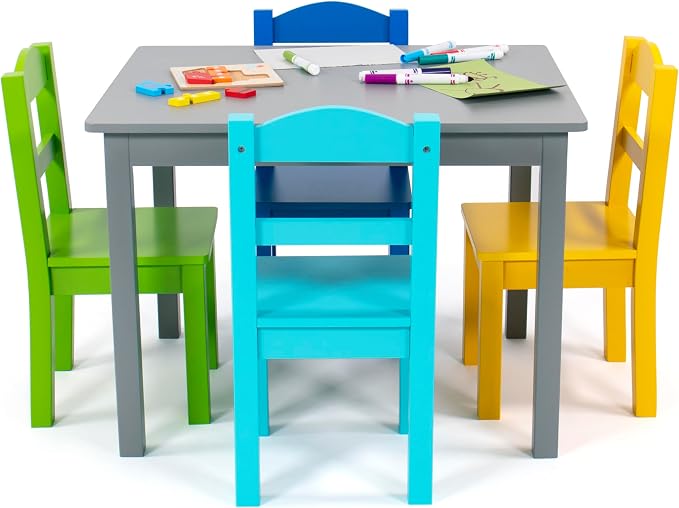 Humble Crew Kids Table and Chair Set, Toddler Activity Table - Image 2