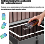 Smart Bedroom Nightstand with Fingerprint Lock and Adjustable LED Lights - Image 2