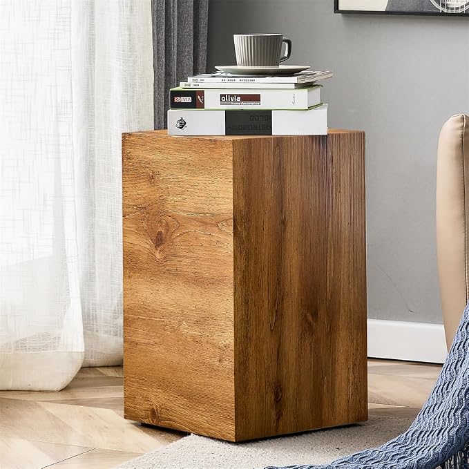 End Table, Side Table Living Room Table, Modern Sofa Couch Table, Faux Marble - Image 3
