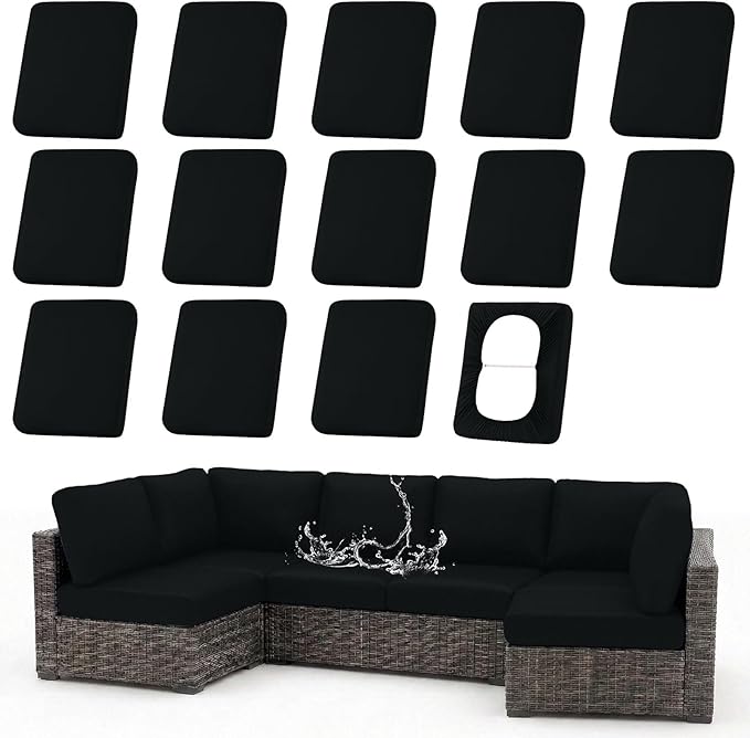 Waterproof Outdoor Cushion Covers, Stretch Patio Slipcovers | UV Resistant by hyha