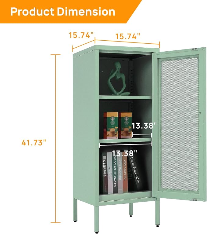 Slim Metal Storage Cabinet - Image 3