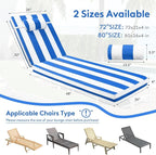 Chaise Lounge Cushion for Outdoor Furniture, Waterproof, Fade-Resistant and - Image 6