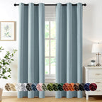 MIULEE Blackout Curtains for Bedroom 2 Panels 40 x 72 Inch Long Slate Blue | by MIULEE