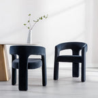 BESTANO Set of 2 Modern Velvet Fabric Upholstered Dining Chairs - Image 3