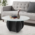 Round Glass Coffee Table for Living Room - Image 7