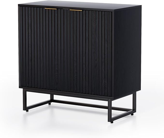 EYYTHUNG Fluted Cabinet with Storage, Sideboard Buffet Cabinet with Adjustable by EYYTHUNG