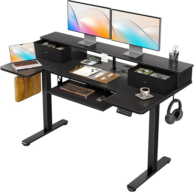 OffiGo U Shaped Electric Standing Desk by OfficeGo-ForHomeOfficeWork