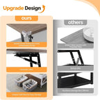VINGLI 36" Lift Top Coffee Table - Image 4