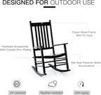Outsunny Outdoor Rocking Chair, Patio Wooden Rocking Chair - Image 6