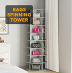 SpaceAid 8 Tier Rotating Shoe Rack Tower, Spinning Shoe Display Lazy Susan - Image 5