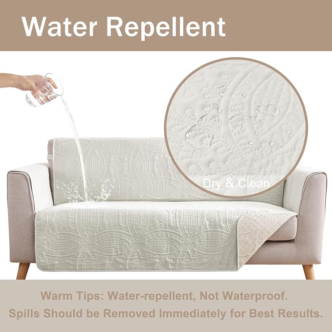 Quilted Grand Sofa Covers Washable, Couch Cover - Image 3