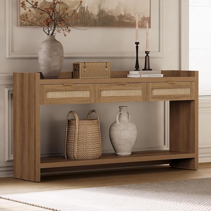 SICOTAS 60" Rattan Console Table - Image 8