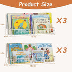 X-cosrack 4-Pack Wall Mounted Metal Kids Bookshelf, Floating Book Shelves - Image 3