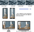 Simplebrand Ava Stone Blue Short 24 Inches Blackout Curtain 2 Panels Set - Image 8