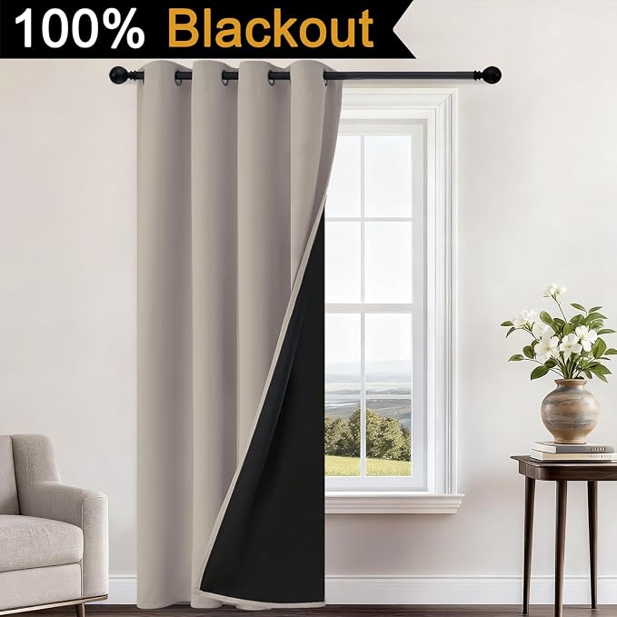 Yakamok Natural Blackout Curtains 84 Inches Long - Image 2