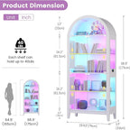Gurexl 5-Tier Arched Display Cabinet - - Image 2