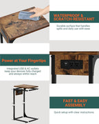 C-Shaped Side Table for Couch - Image 3