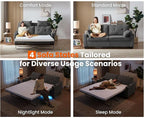 Queen Size Pull Out Sleeper Sofa Bed, 2-in-1 Convertible Corduroy Pull Out - Image 4