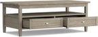 SIMPLIHOME Warm Shaker Solid Wood Transitional-Style 48-inch Wide Coffee Table - Image 2