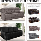 ANARACHON Recliner Couch Cover Leather Look Recliner Sofa Covers - Image 6