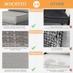 MOCHITO 7 Pieces Outdoor Patio Furniture Sets, All-Weather Sectional Sofa Dark - Image 4