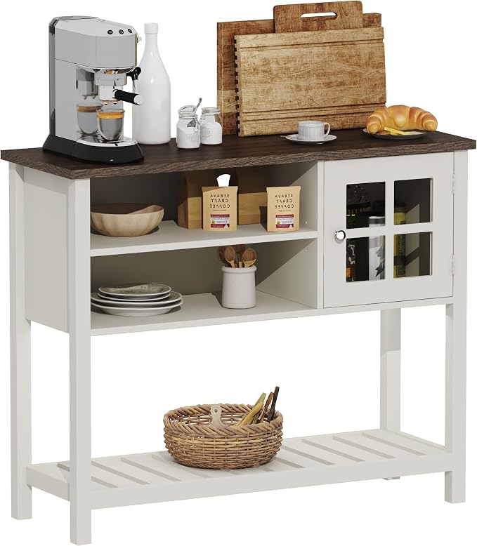 ChooChoo Farmhouse Coffee Bar Cabinet, Buffet Cabinet - Image 7