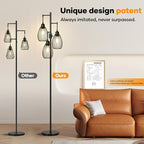 Dimmable Floor Lamp, 3 x 800LM LED Edison Bulbs Included, Farmhouse Industrial - Image 7