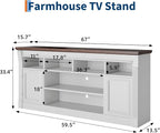 IDEALHOUSE Farmhouse TV Stand for TVs Up to 75", Entertainment Center - Image 2