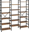 SUPERJARE Triple Bookshelf, Bookcase by SUPERJARE