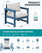 SERWALL 2 Pieces Single Cushioned Lounge Chair - Image 2