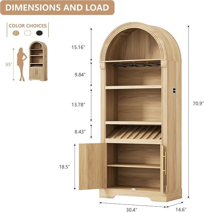 Vlsrka Arched Cabinet, Kitchen Pantry Cabinets - Image 2
