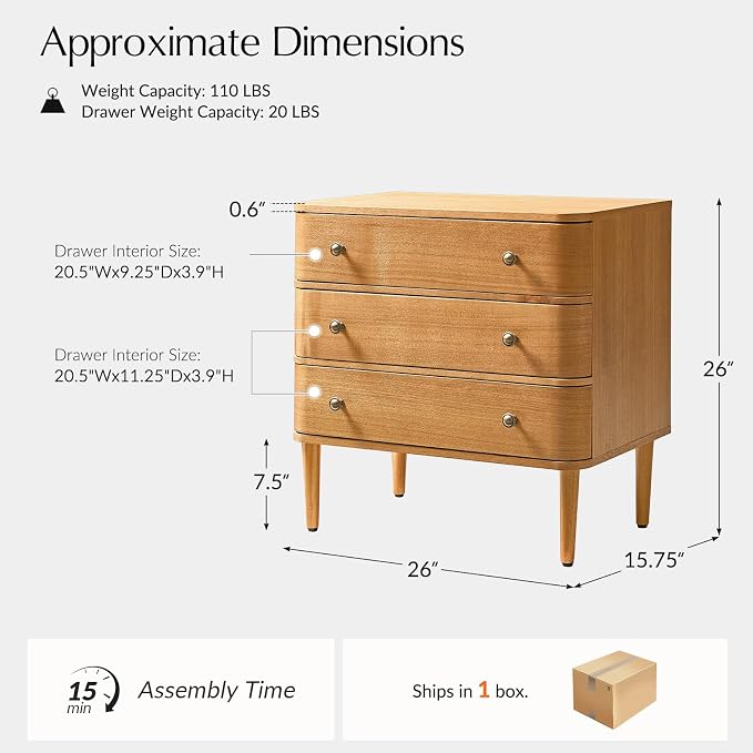 HULALA HOME Modern End Table - Image 2