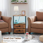 LOAKEKEL Night Stand Set 2, LED Nightstand - Image 8
