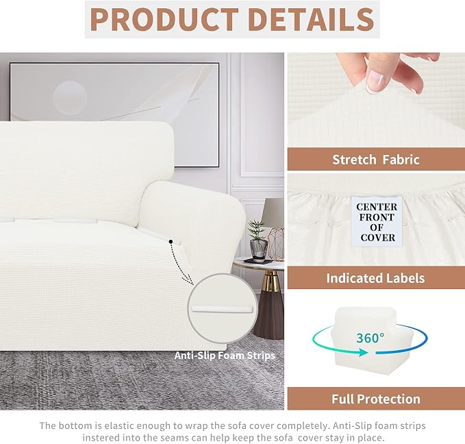 Easy-Going 100% Waterproof Oversized Chair Couch Cover, Stretch Sofa Cover | - Image 4