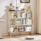 LEYAOYAO 10 Cube Bookshelf, 3 Tier Modern Wide Bookcase - Image 3
