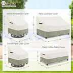 Patio Furniture Covers 4 Piece Set, 600d Heavy Duty Outdoor Furniture Covers - Image 2