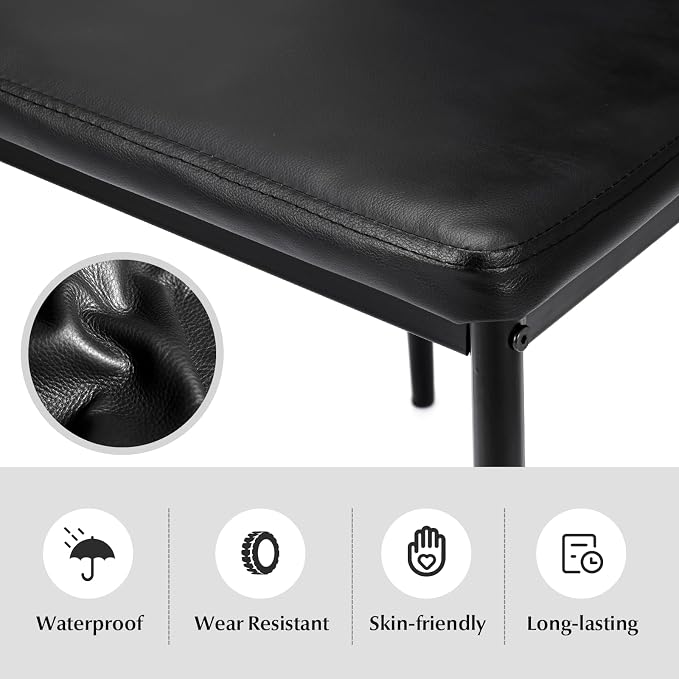 NAFORT Dining Table Set for 4, 48.5" Rectangle Tempered Glass Kitchen Room Table - Image 8
