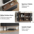47''W x 32''H Black Buffet Sideboard Cabinet - Image 8