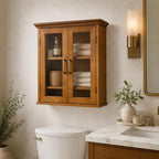 Teamson Home Avery Wooden Over The Toilet Bathroom Removable Wall Medicine - Image 2